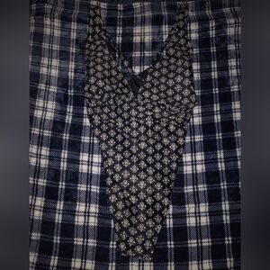 Old Navy Black and White Floral One Piece Swimsuit